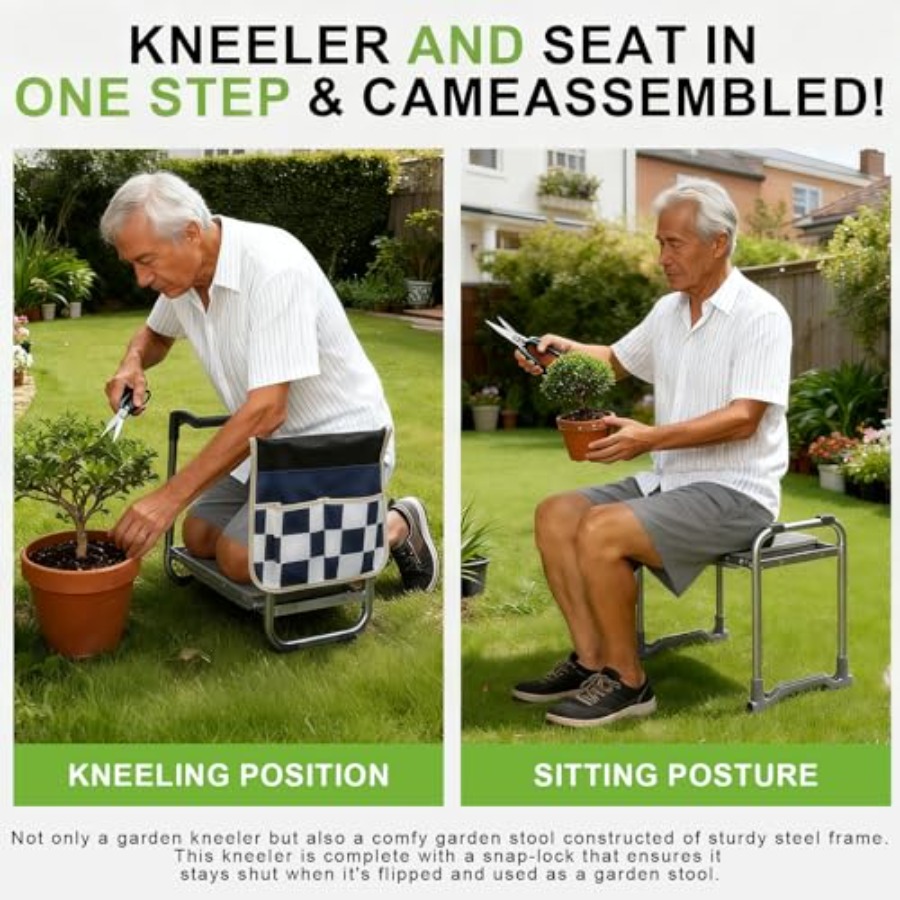 Garden Kneeler and Seat Wider  - مراجعة Gardening Tools Bag وسعره